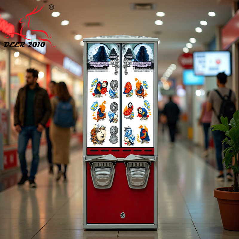 판매 6가지 색상 옵션 2열 타투 사진 스티커 자판기